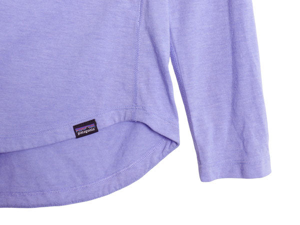 パタゴニア キャプリーン 長袖 Tシャツ レディース S / 19年製 アウトドア ロンT ストレッチ アンダーシャツ カットソー インナー パープル