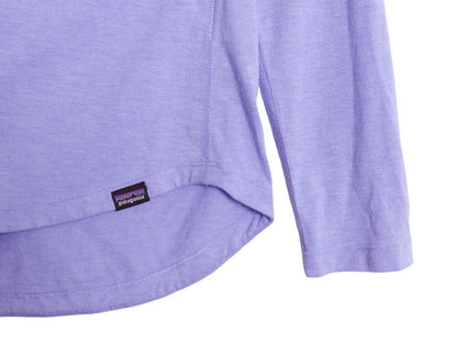 パタゴニア キャプリーン 長袖 Tシャツ レディース S / 19年製 アウトドア ロンT ストレッチ アンダーシャツ カットソー インナー パープル