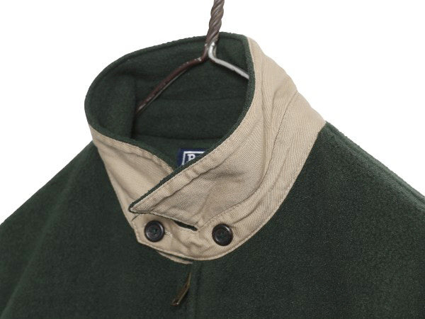 90s ポロ ラルフローレン フリース スイングトップ ジャケット メンズ L オールド ブルゾン フルジップ ジャンパー ワンポイント グリーン