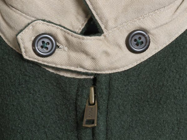 90s ポロ ラルフローレン フリース スイングトップ ジャケット メンズ L オールド ブルゾン フルジップ ジャンパー ワンポイント グリーン