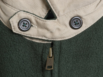 90s ポロ ラルフローレン フリース スイングトップ ジャケット メンズ L オールド ブルゾン フルジップ ジャンパー ワンポイント グリーン