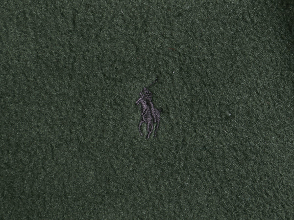 90s ポロ ラルフローレン フリース スイングトップ ジャケット メンズ L オールド ブルゾン フルジップ ジャンパー ワンポイント グリーン