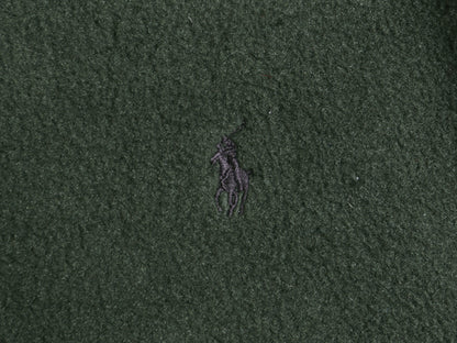 90s ポロ ラルフローレン フリース スイングトップ ジャケット メンズ L オールド ブルゾン フルジップ ジャンパー ワンポイント グリーン