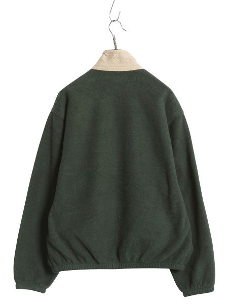 90s ポロ ラルフローレン フリース スイングトップ ジャケット メンズ L オールド ブルゾン フルジップ ジャンパー ワンポイント グリーン