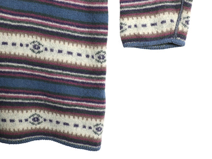 80s USA製 アルプス ショールカラー ニット ガウン レディース L / ヴィンテージ  ウール ジャケット カーディガン セーター ロング 羽織り