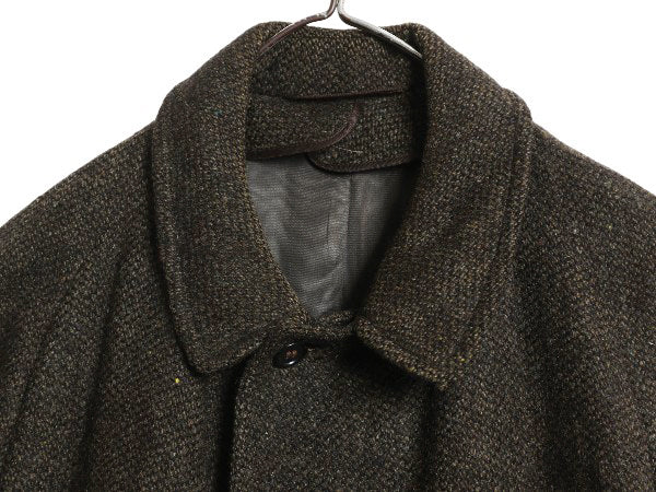 60s 70s USA製 Tailormann Imperial チェスター ロング コート メンズ L 程 古着 ヴィンテージ ツイード ウール フィールド ユニオンメイド