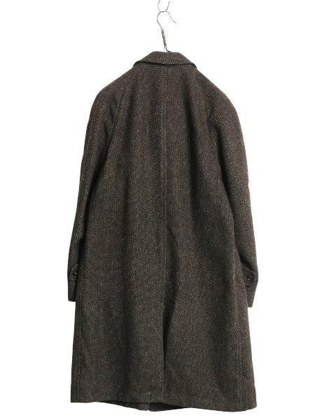 60s 70s USA製 Tailormann Imperial チェスター ロング コート メンズ L 程 古着 ヴィンテージ ツイード ウール フィールド ユニオンメイド
