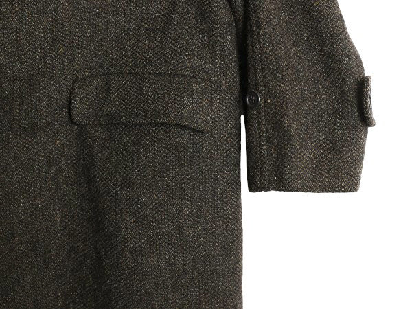 60s 70s USA製 Tailormann Imperial チェスター ロング コート メンズ L 程 古着 ヴィンテージ ツイード ウール フィールド ユニオンメイド