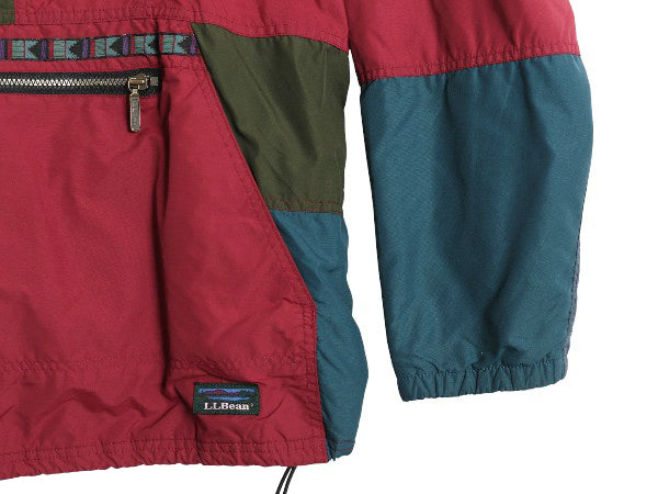 90s USA製 エルエルビーン 中綿 ナイロン アノラック パーカー ジャケット レディース M / 古着 オールド マウンテンパーカー プルオーバー