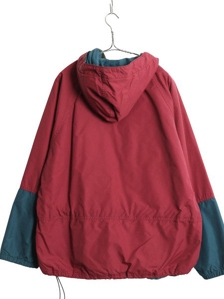 90s USA製 エルエルビーン 中綿 ナイロン アノラック パーカー ジャケット レディース M / 古着 オールド マウンテンパーカー プルオーバー