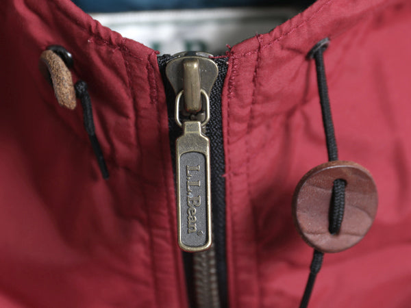 90s USA製 エルエルビーン 中綿 ナイロン アノラック パーカー ジャケット レディース M / 古着 オールド マウンテンパーカー プルオーバー