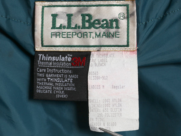 90s USA製 エルエルビーン 中綿 ナイロン アノラック パーカー ジャケット レディース M / 古着 オールド マウンテンパーカー プルオーバー