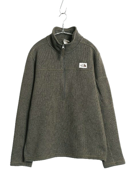 US企画 ノースフェイス ゴードン ライオンズ ハーフジップ フリース ジャケット メンズ M / プルオーバー セーター ブルゾン ハイネック 緑