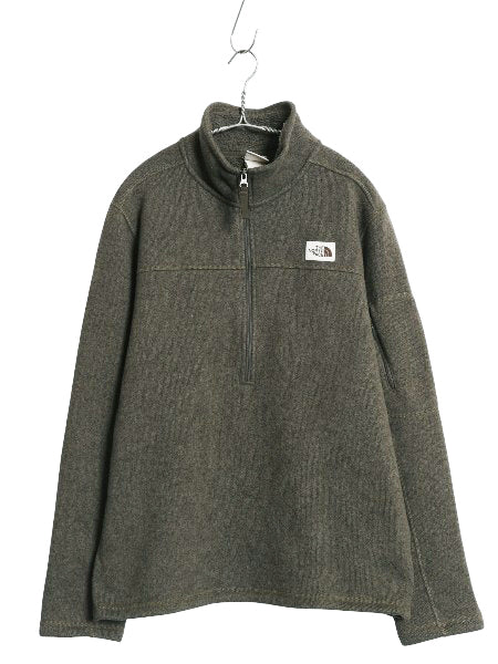US企画 ノースフェイス ゴードン ライオンズ ハーフジップ フリース ジャケット メンズ M / プルオーバー セーター ブルゾン ハイネック 緑