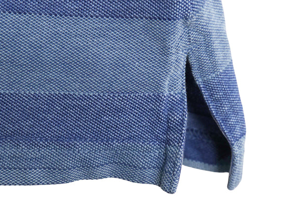 ブルックスブラザーズ ボーダー 鹿の子 半袖 ポロシャツ メンズ XL 古着 半袖シャツ コットン カットソー ボックス ツートン 大きいサイズ