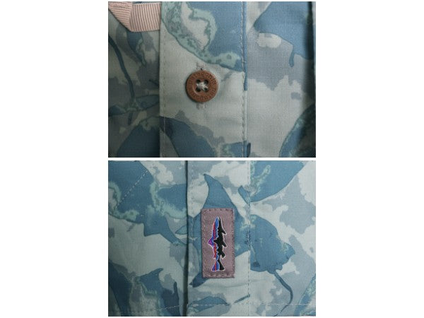 パタゴニア ロングスリーブ ソル パトロール シャツ メンズ XL / 21年製 長袖シャツ フィッシング マンタ 総柄 ボタンダウン 大きいサイズ