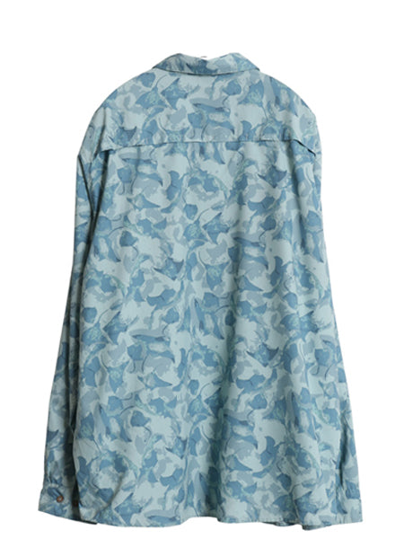 パタゴニア ロングスリーブ ソル パトロール シャツ メンズ XL / 21年製 長袖シャツ フィッシング マンタ 総柄 ボタンダウン 大きいサイズ