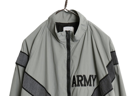00s 米軍実物 US ARMY ナイロン トレーニング ジャケット LARGE REGULAR 古着 04年製 オールド ミリタリー IPFU 軍物 ブルゾン ジャンパー