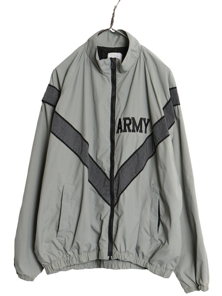 00s 米軍実物 US ARMY ナイロン トレーニング ジャケット LARGE REGULAR 古着 04年製 オールド ミリタリー IPFU 軍物 ブルゾン ジャンパー