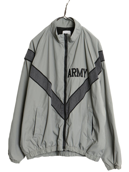 00s 米軍実物 US ARMY ナイロン トレーニング ジャケット LARGE REGULAR 古着 04年製 オールド ミリタリー IPFU 軍物 ブルゾン ジャンパー