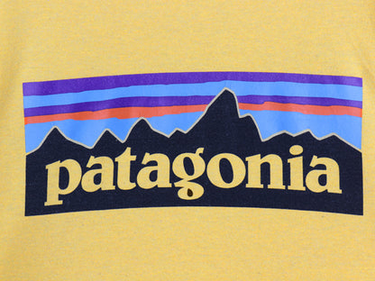 パタゴニア 両面 プリント 半袖 Tシャツ メンズ M / 20年製 アウトドア P6 ボックスロゴ バックプリント カットソー トップス シンプル 黄