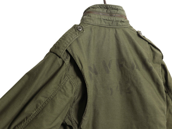 70s ALPHA社製 米軍実物 US ARMY M-65 フィールド ジャケット MEDIUM REGULAR 75年製 ヴィンテージ ミリタリー 3rd ブラス 軍物 ステンシル