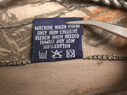 90s USA製 リアルツリー カモ デュオフォールド タートルネック 長袖 Tシャツ メンズ XL / オールド ハンティング 迷彩 総柄 大きいサイズ
