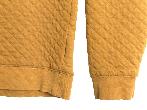 エルエルビーン キルティング スウェット メンズ L / アウトドア トレーナー プルオーバー ワンポイント カタディン ロゴ刺繍 マスタード