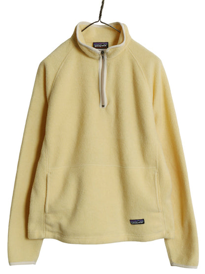 00s パタゴニア マースピアル シンチラ フリース ジャケット レディース L / アウトドア 05年製 オールド プルオーバー ハーフジップ 黄色