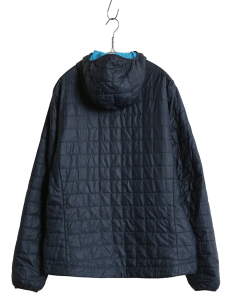 パタゴニア ナノ パフ フーディ メンズ M 16年製 中綿 キルティング パーカー ジャケット フルジップ パッカブル ジャンパー アウトドア 紺