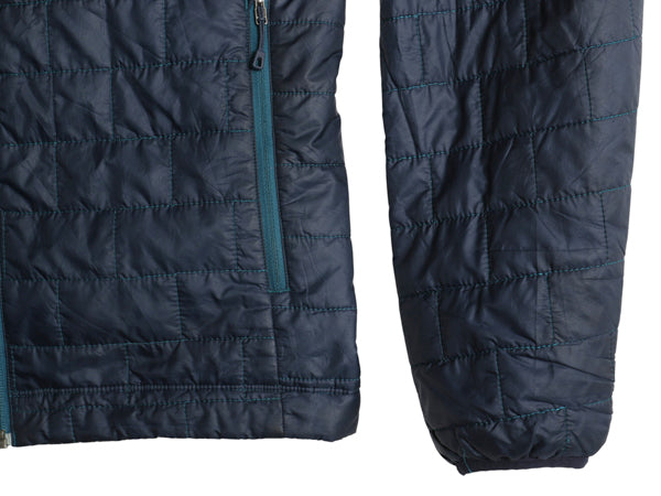 パタゴニア ナノ パフ フーディ メンズ M 16年製 中綿 キルティング パーカー ジャケット フルジップ パッカブル ジャンパー アウトドア 紺