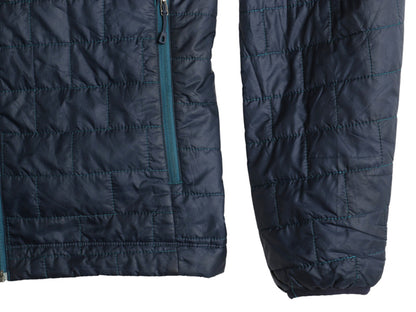 パタゴニア ナノ パフ フーディ メンズ M 16年製 中綿 キルティング パーカー ジャケット フルジップ パッカブル ジャンパー アウトドア 紺