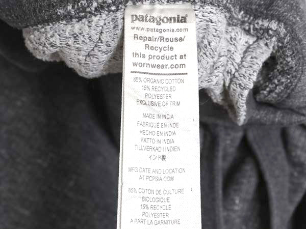 パタゴニア ポケット付き スウェット パンツ メンズ M 古着 21年製 裏起毛 トレーナー アウトドア ワンポイント イージーパンツ 霜降り 灰