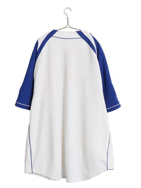 メッツ ベースボール シャツ メンズ XXL / MLB オフィシャル ナイキ 大リーグ ユニフォーム ゲームシャツ スウッシュ 重ね着 大きいサイズ