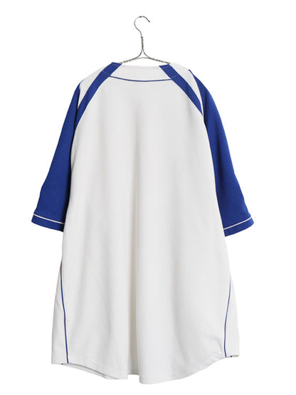 メッツ ベースボール シャツ メンズ XXL / MLB オフィシャル ナイキ 大リーグ ユニフォーム ゲームシャツ スウッシュ 重ね着 大きいサイズ
