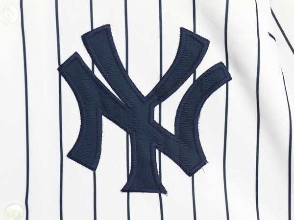 ヤンキース ベースボール シャツ メンズ M / MLB オフィシャル マジェスティック 大リーグ ユニフォーム ゲームシャツ ジャージ ストライプ