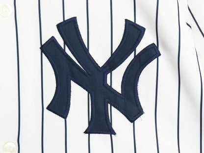 ヤンキース ベースボール シャツ メンズ M / MLB オフィシャル マジェスティック 大リーグ ユニフォーム ゲームシャツ ジャージ ストライプ
