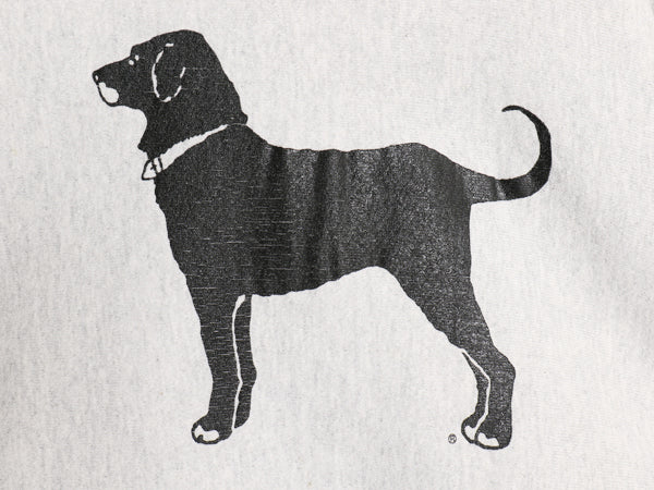 90s USA製 The Black Dog ドッグ プリント ハイネック スウェット メンズ レディース M オールド 裏起毛 トレーナー ヘビーウェイト グレー