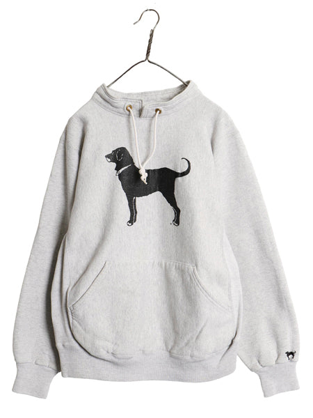 90s USA製 The Black Dog ドッグ プリント ハイネック スウェット メンズ レディース M オールド 裏起毛 トレーナー ヘビーウェイト グレー