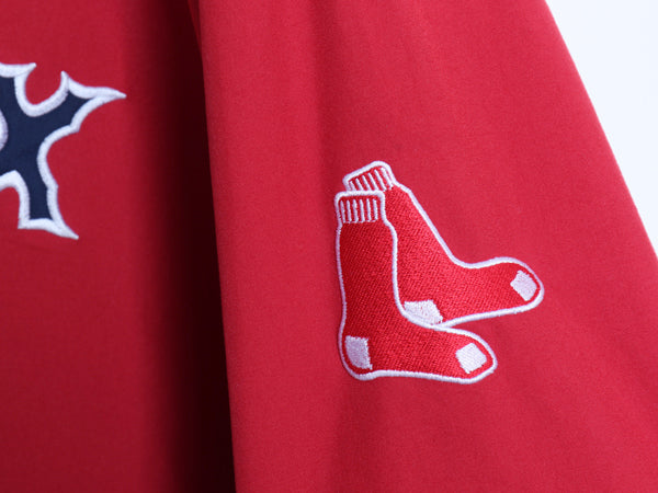 レッドソックス ナイロン ジャケット メンズ XL / MLB オフィシャル ナイキ Vネック ウィンドブレーカー センター スウッシュ 大きいサイズ
