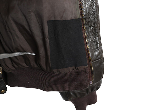 90s エルエルビーン A-2 タイプ 本革 レザー フライト ジャケット メンズ XL / オールド 革ジャン ブルゾン ボンバー 中綿 大きいサイズ 茶