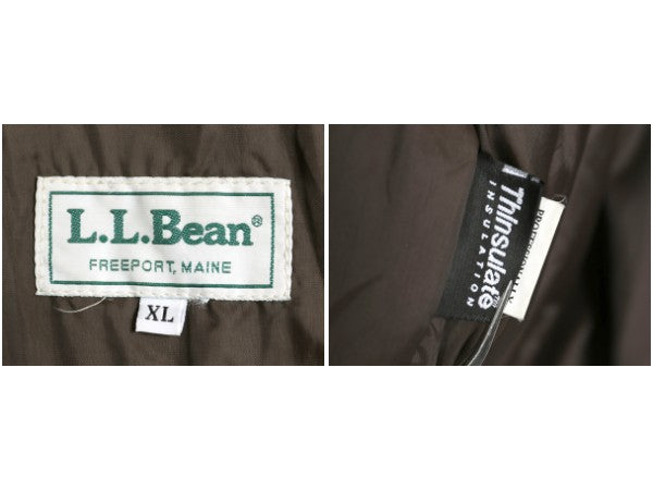 90s エルエルビーン A-2 タイプ 本革 レザー フライト ジャケット メンズ XL / オールド 革ジャン ブルゾン ボンバー 中綿 大きいサイズ 茶