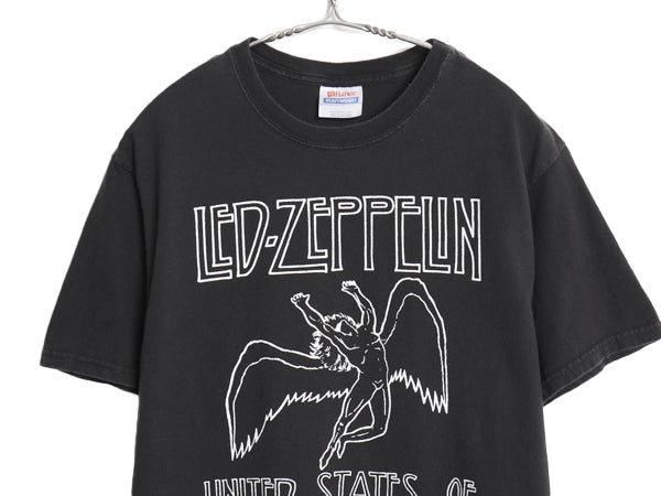 00s レッドツェッペリン 両面 ツアー プリント Tシャツ メンズ M / オールド オフィシャル バンド ロック アート イラスト グラフィック 黒