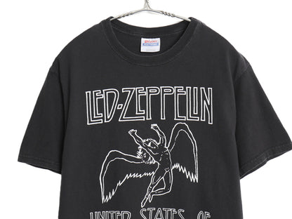 00s レッドツェッペリン 両面 ツアー プリント Tシャツ メンズ M / オールド オフィシャル バンド ロック アート イラスト グラフィック 黒