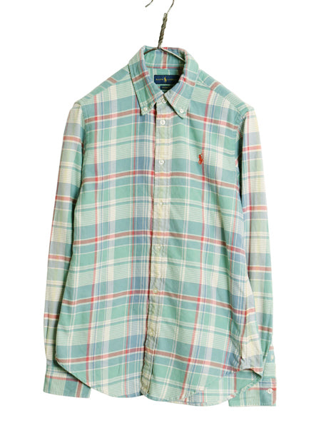 ラルフローレン 長袖 ボタンダウン フランネル シャツ メンズ M ポロ チェック CLASSIC FIT ネルシャツ コットン ワンポイント ポニー 刺繍