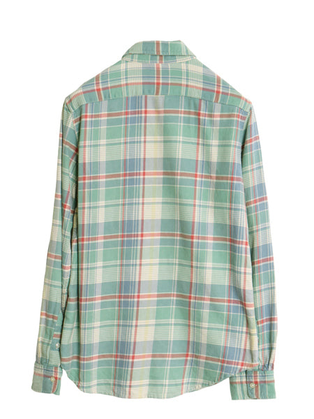 ラルフローレン 長袖 ボタンダウン フランネル シャツ メンズ M ポロ チェック CLASSIC FIT ネルシャツ コットン ワンポイント ポニー 刺繍