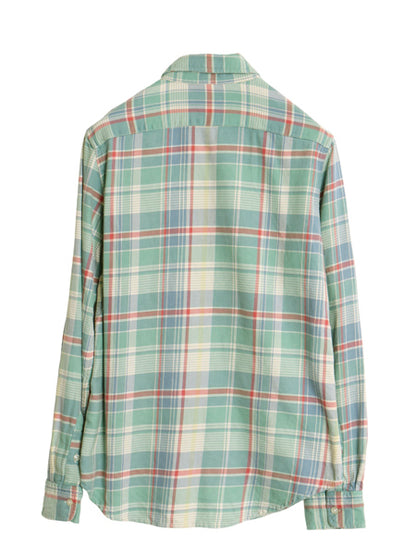 ラルフローレン 長袖 ボタンダウン フランネル シャツ メンズ M ポロ チェック CLASSIC FIT ネルシャツ コットン ワンポイント ポニー 刺繍
