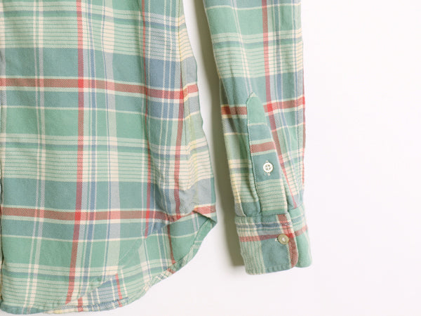ラルフローレン 長袖 ボタンダウン フランネル シャツ メンズ M ポロ チェック CLASSIC FIT ネルシャツ コットン ワンポイント ポニー 刺繍