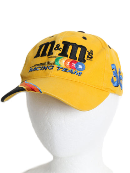 ナスカー レーシング ベースボール キャップ フリーサイズ 帽子 企業 オフィシャル トラッカー ハット レーシング レース スポンサー M&M's