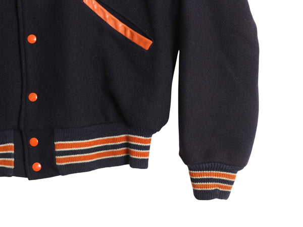 60s 70s USA製 ★ バトウィン 本革 レザー 切替 ウール スタジャン メンズ L / ヴィンテージ アワード ジャケット ブルゾン ツートン 無地